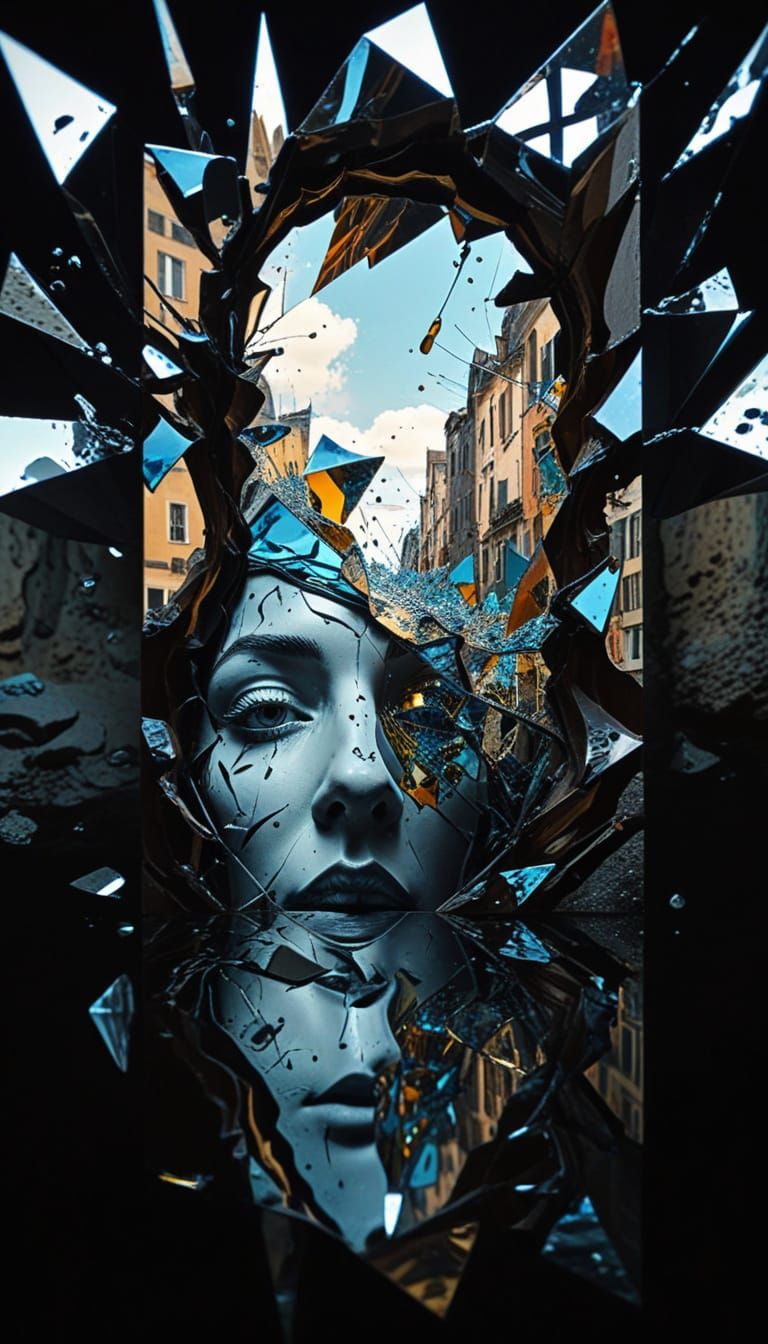Surreal seizure broken mirror  Of mind