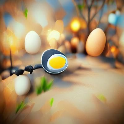 Minimalist White Egg Still Life