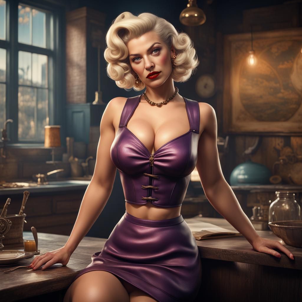 Hyperrealistic Pinup of Betty Botter