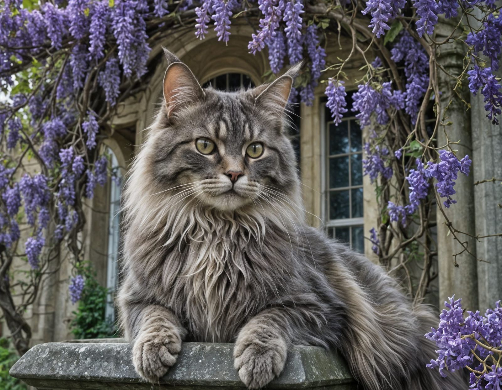 Majestic Manx Cat in a Victorian Setting