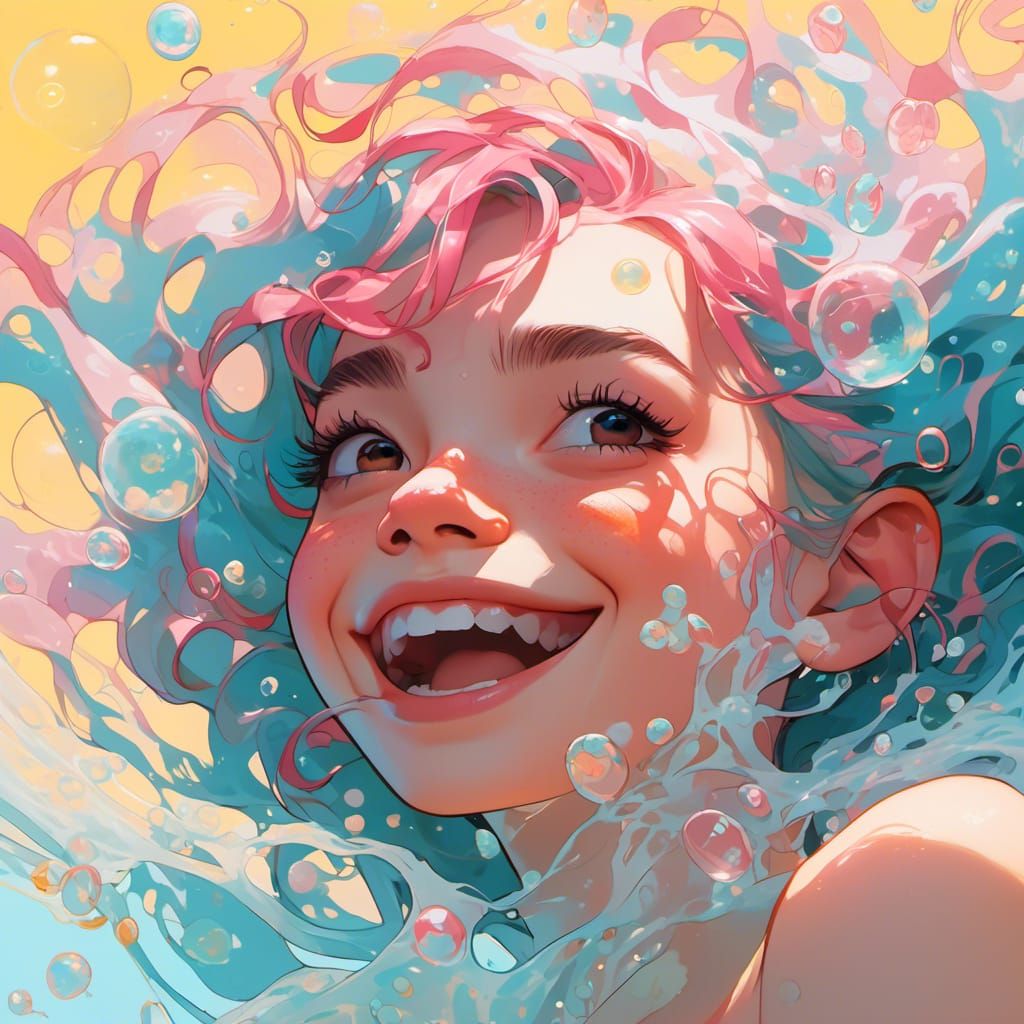 Ariel Portrait in Disney Pixar Style