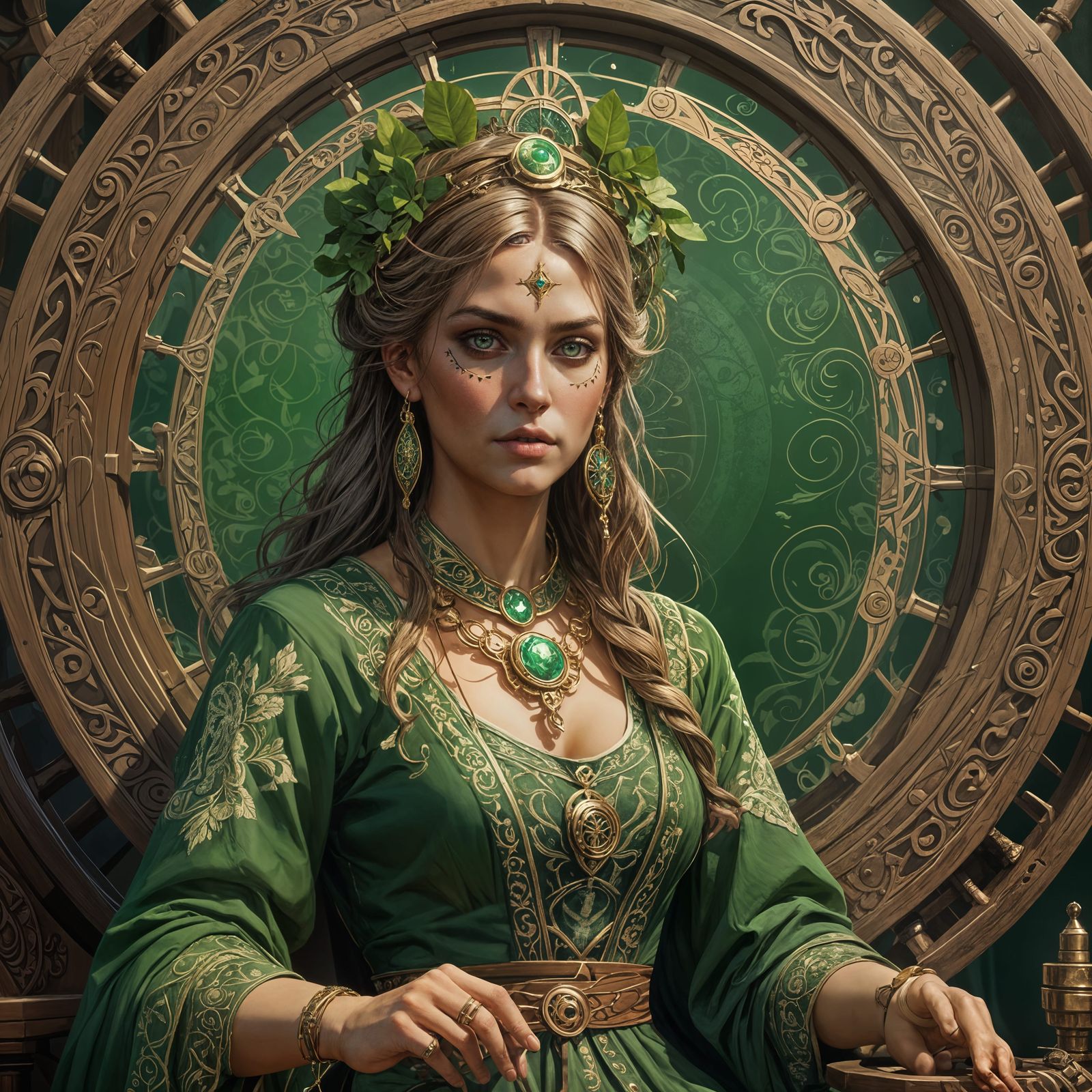 Makosh: Slavic Goddess in Hyperdetailed Portrait