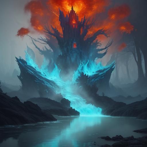 Mystical Forest: Water and Fire Collision