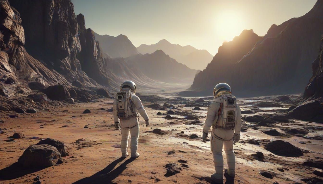 Astronaut Explores Ancient Alien Mining Site in Grimy Realis...