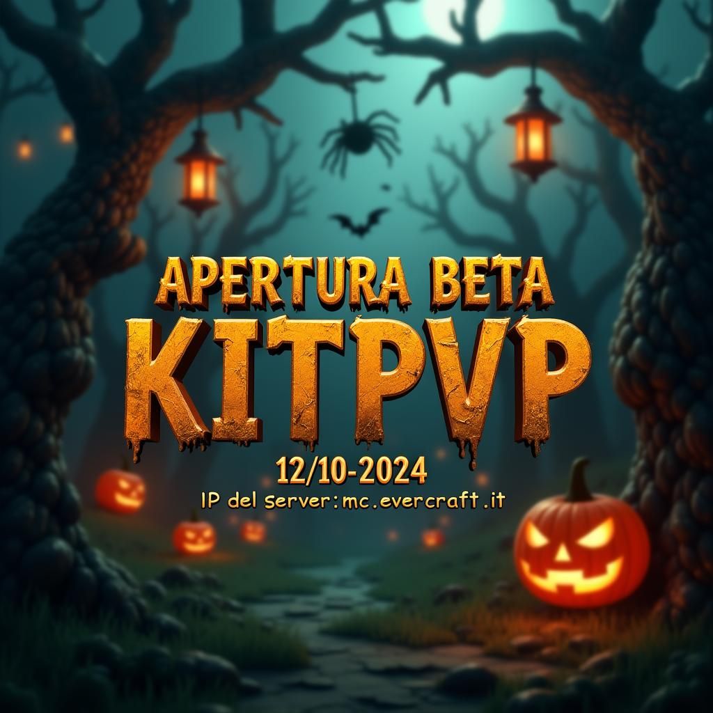 Halloween Minecraft KitPvP Beta Opening Graphic