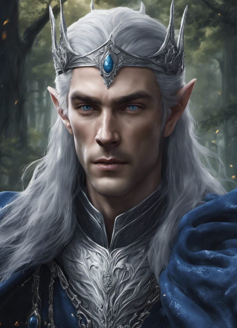 Elven King Thingol Portrait in Hyperrealism