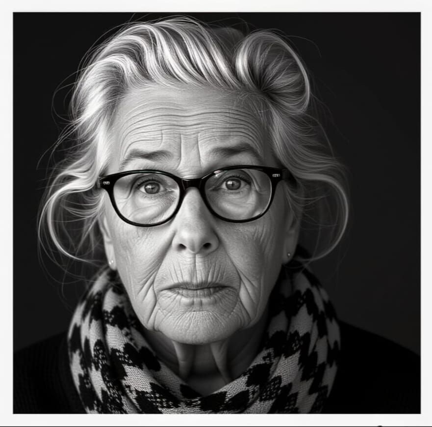 Dramatic B&W Portrait in Chiaroscuro Style