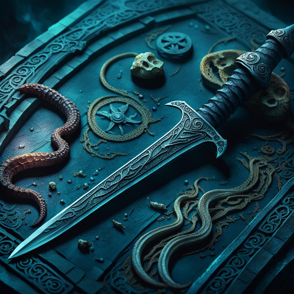 Cursed Tentacle Dagger on Ancient Altar