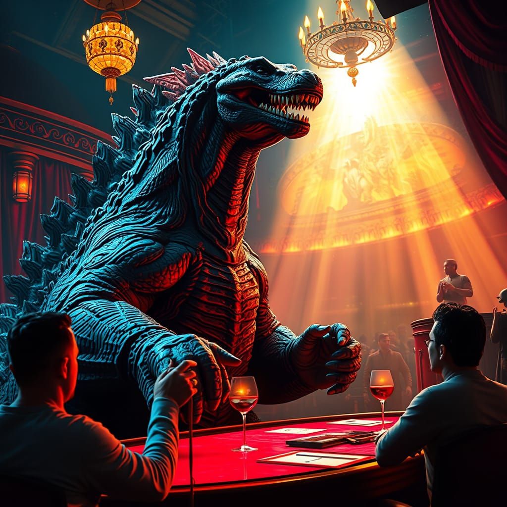 Godzilla in a Breathtaking Cabaret Scene