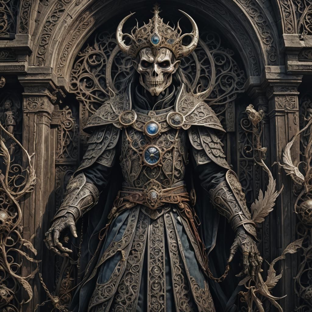 Hyperrealistic Keeper of Souls in Sharp Focus