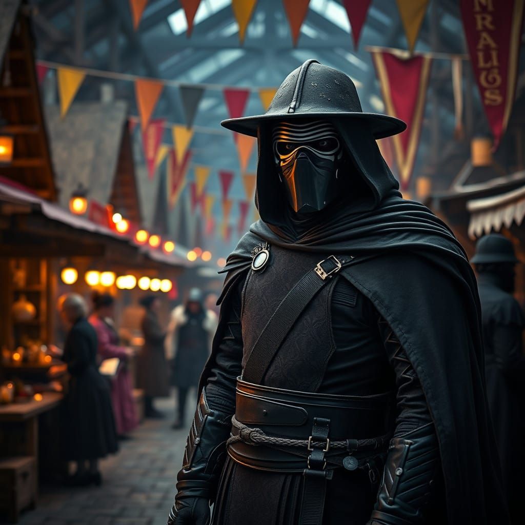 Kylo Ren at a Vibrant Renaissance-Inspired Faire