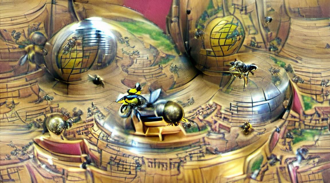 Mechanical Bee in Globe: A Steampunk Creation