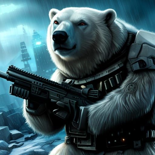 Polar Bear Spec Ops Soldier in Realistic 4K