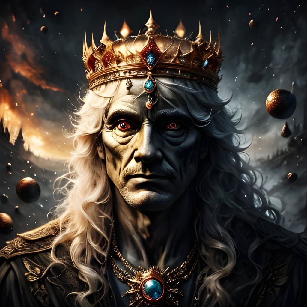 Surreal Monarch of the Dark Moon Reigns Over Suffering