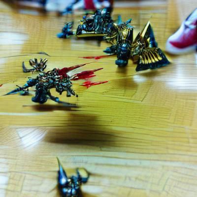 Warhammer Figurine: Ornate Metallic Armor