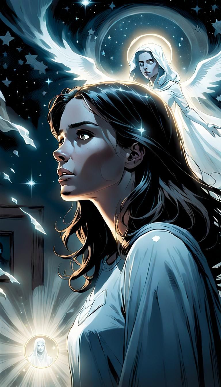 Ethereal Ghostly Aura in Comic Book Style