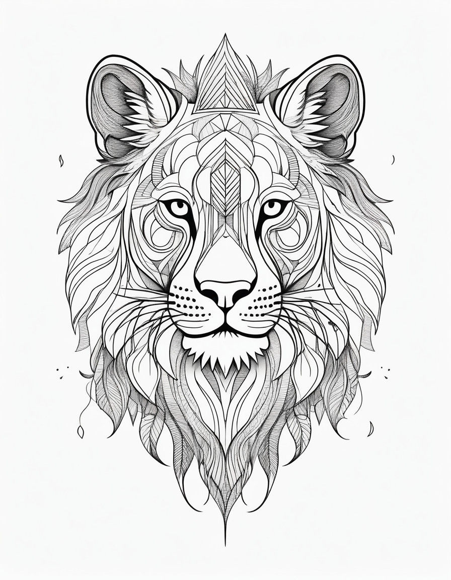 Minimalist Tattoo Artwork in Continuous Line Style