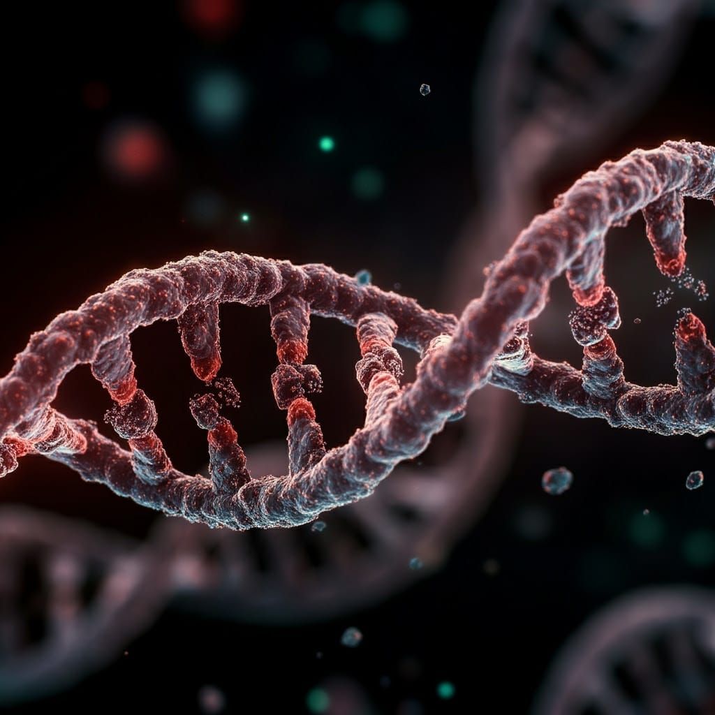 Ethereal DNA Strand in High-Dimensional Space