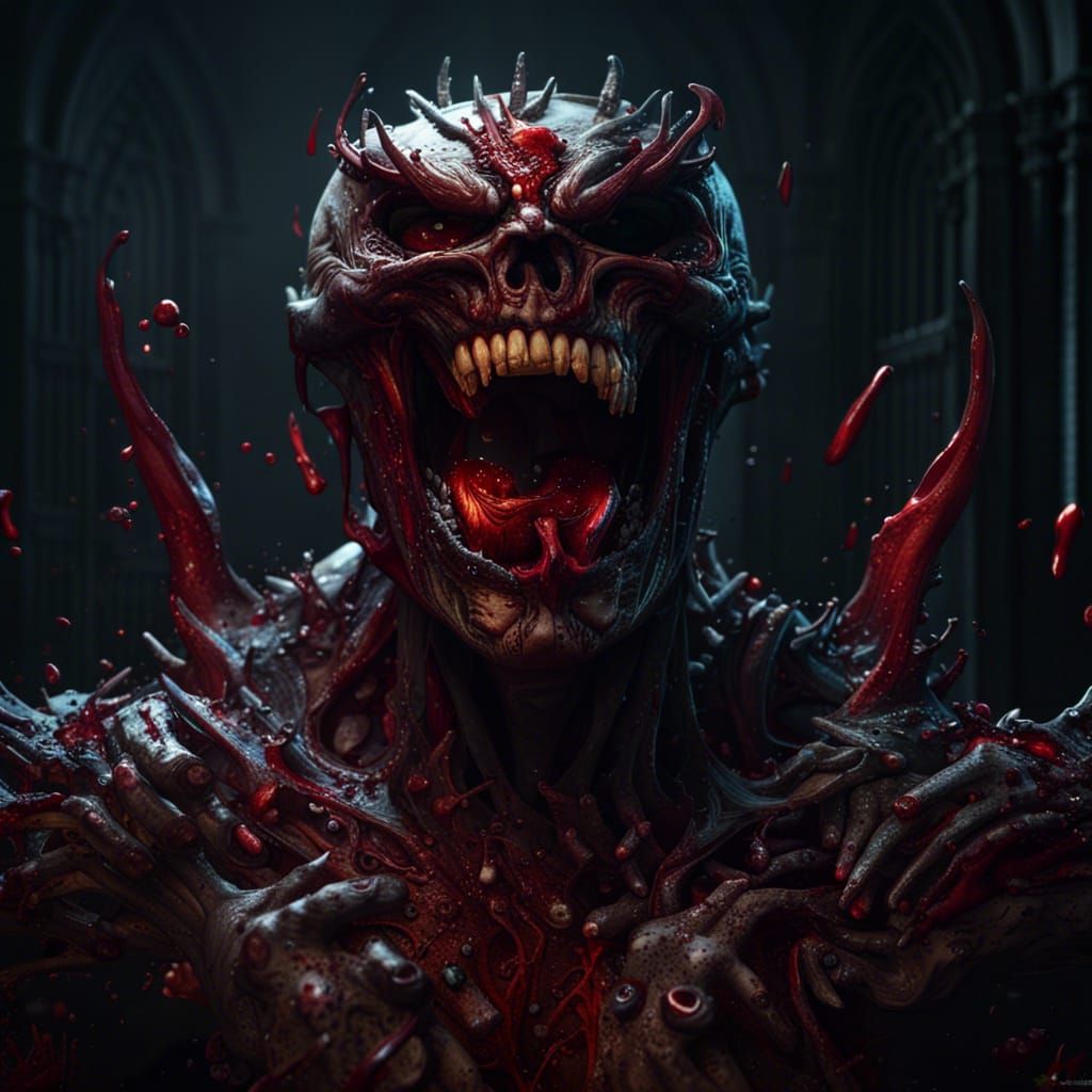 Vicious Demonic Domino in Detailed Matte Painting