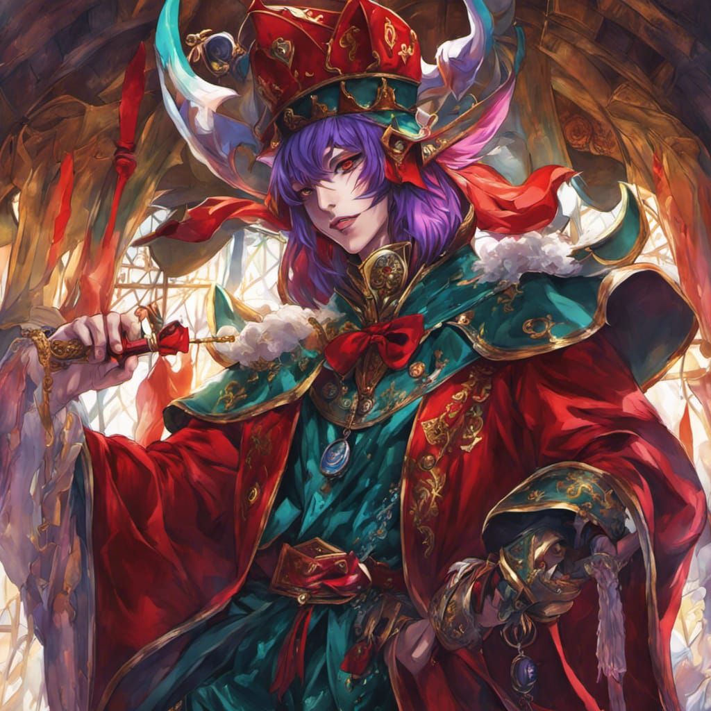 Evil Jester in Anime Style