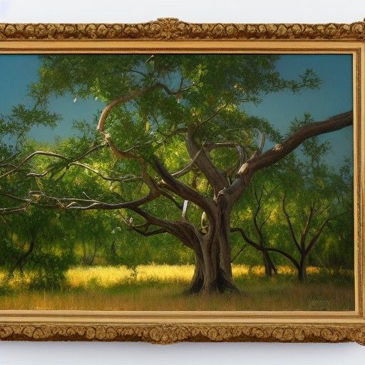 Branches Oil Painting in Realistic Style