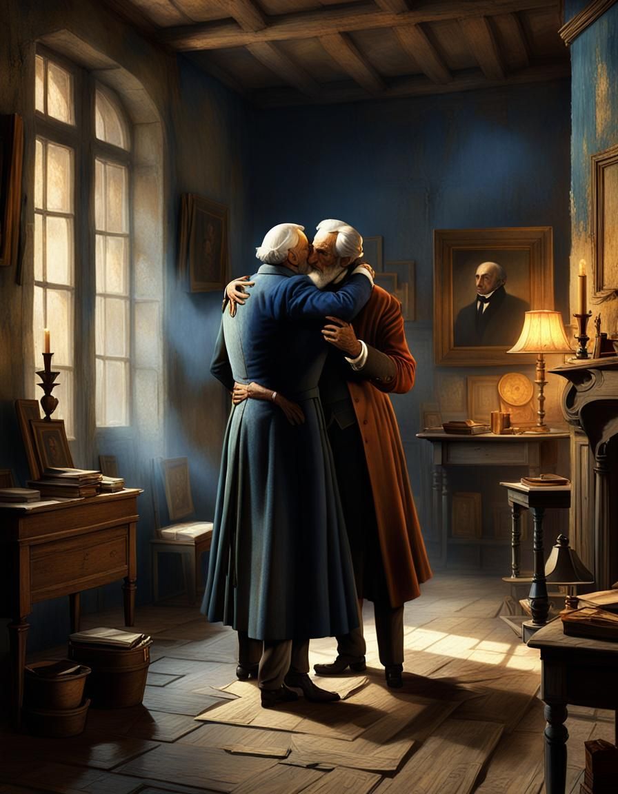 Edmond Dantès Embraces His Father: Matte Painting