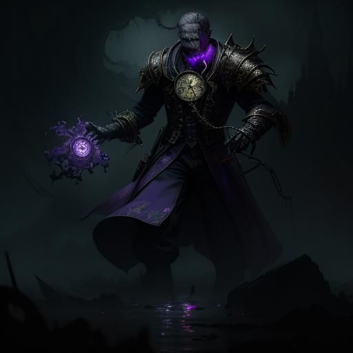 Spooky Pocket Watch Dark Fantasy Concept Art