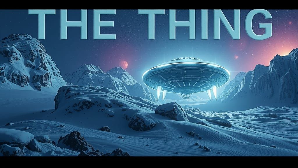 The Thing: Sci-Fi Horror Movie Poster in Hyperrealism