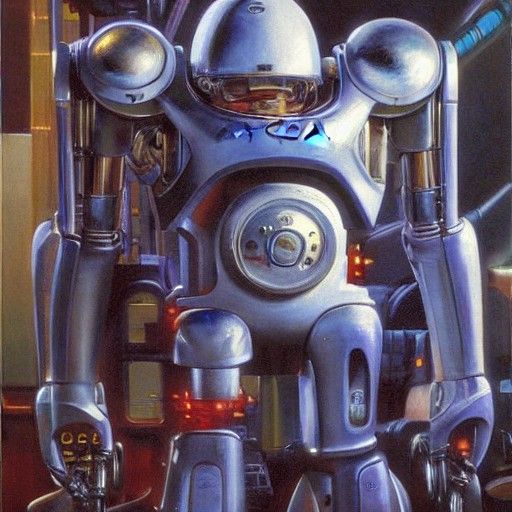 Cybotron Inspired Oil Painting by James Gurney