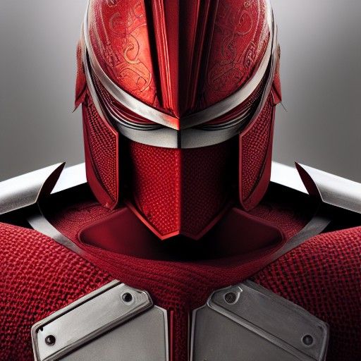 Sinister Red Knight Portrait in Hyperrealism