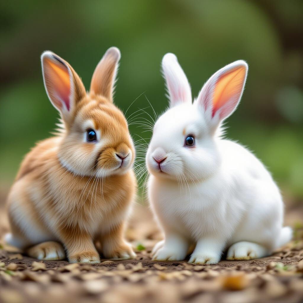 Two Bunnies Generated by AI
