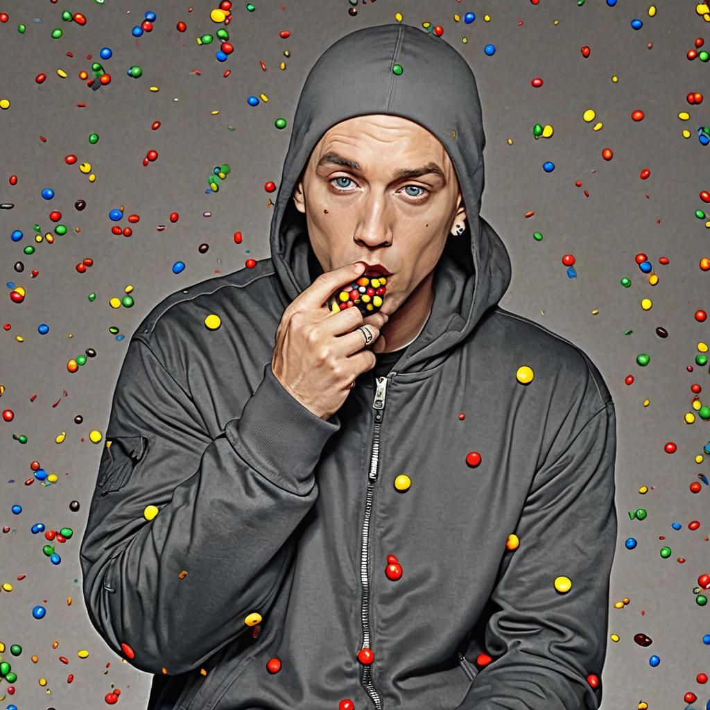 Photo of Person Eating Colorful Candies