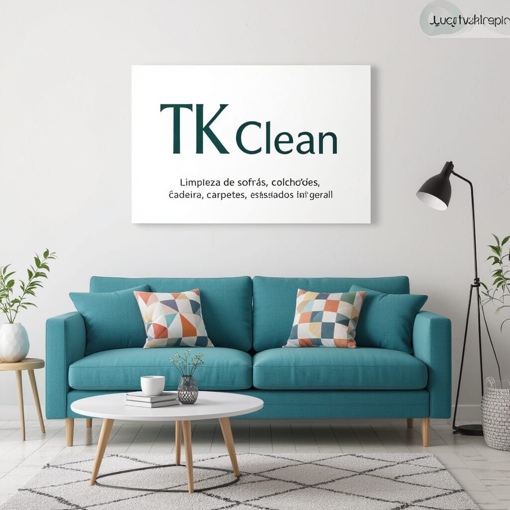 TK Clean: Modern Sofa Cleaning Services Business Card