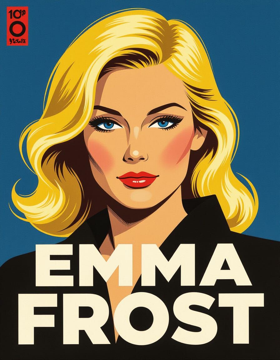 Emma Frost Cinema Poster in Bauhaus Style