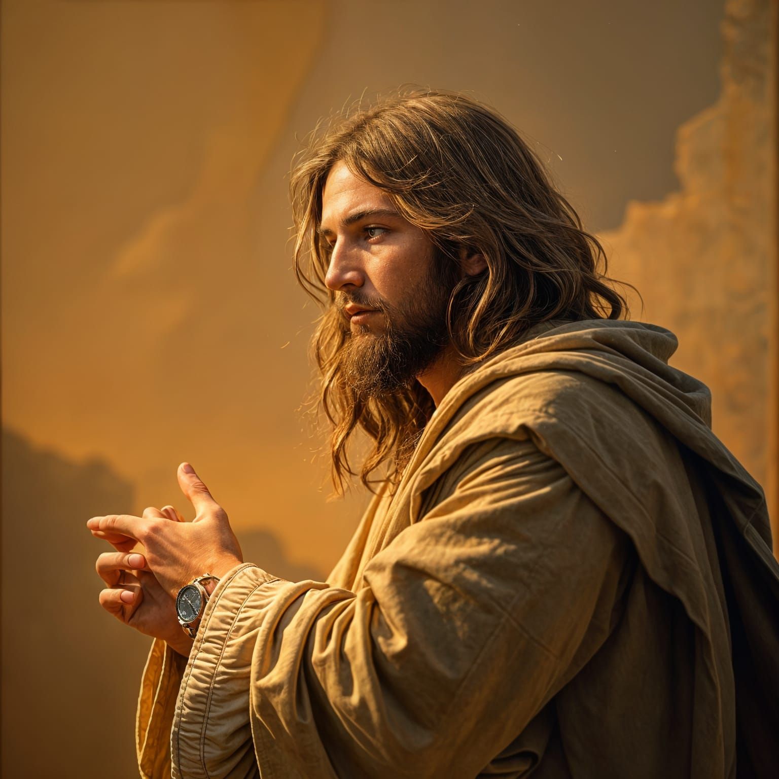 Jesus Christ Checks His Watch