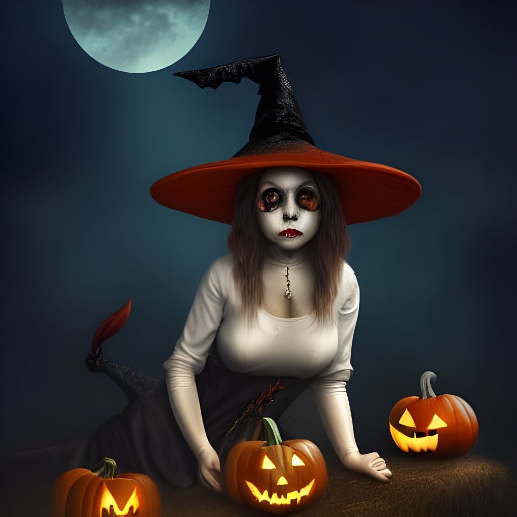 Guinea Pig Witch in Fantasy Magic Style