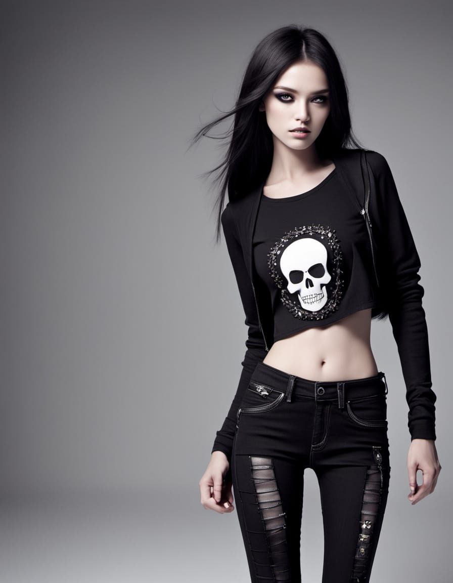 Gothic Goddess in Modern Minimalist Style