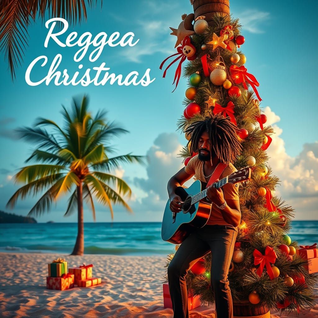 Reggae Christmas Scene in Jamaica