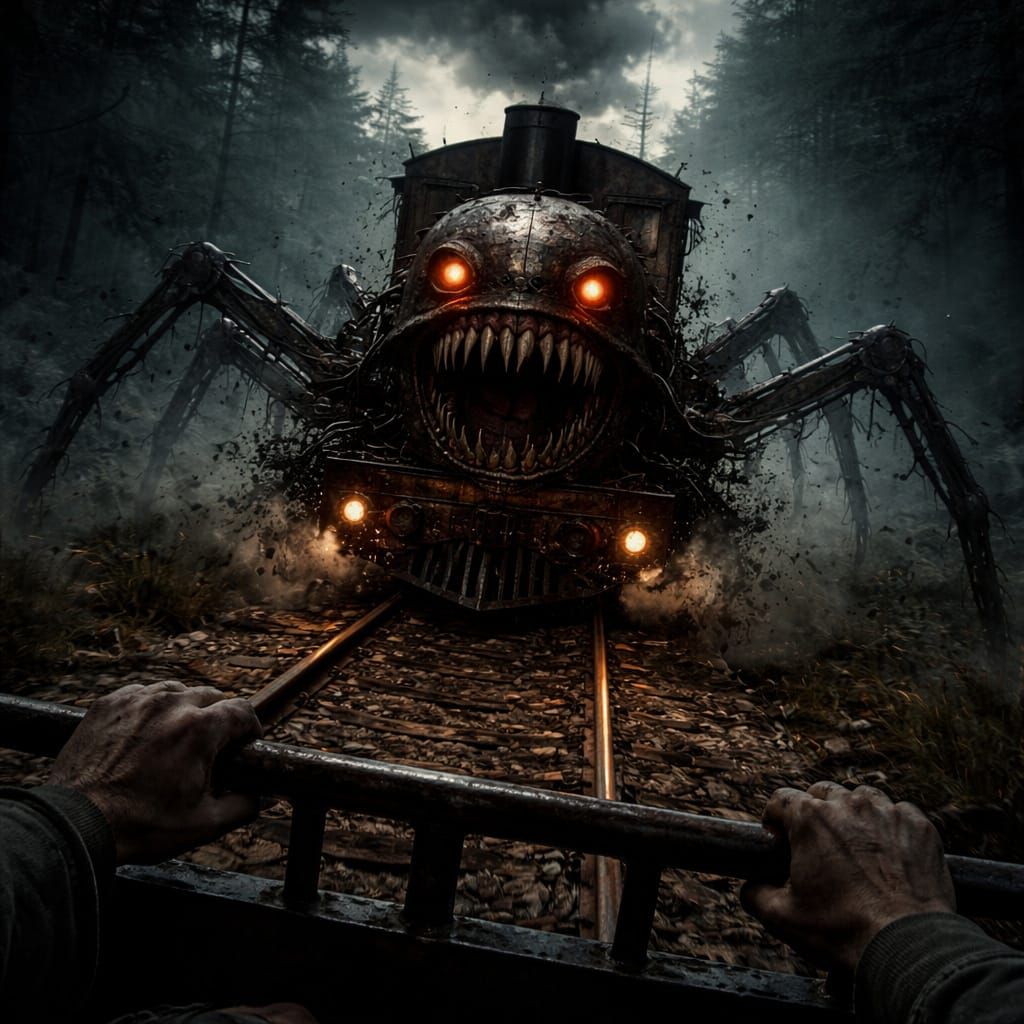 First Person Train Ride Chased by Choo Choo Charles