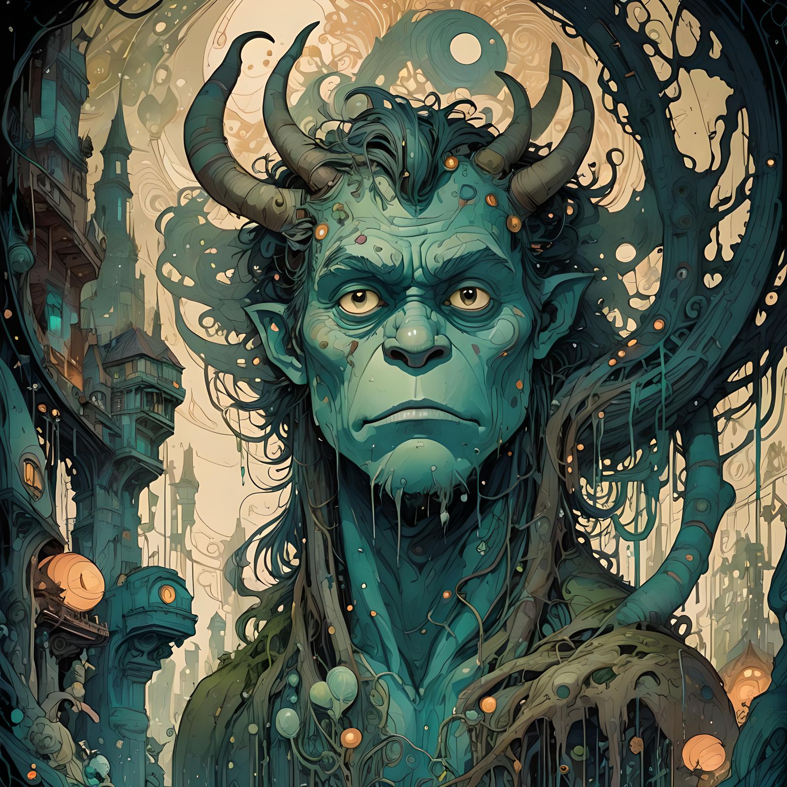 Monsters Inc Sully in Moonlit Mystical Realm