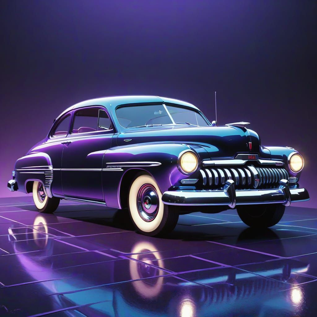 1949 Mercury Coupe with Anti-Gravity in Retro-Futurism
