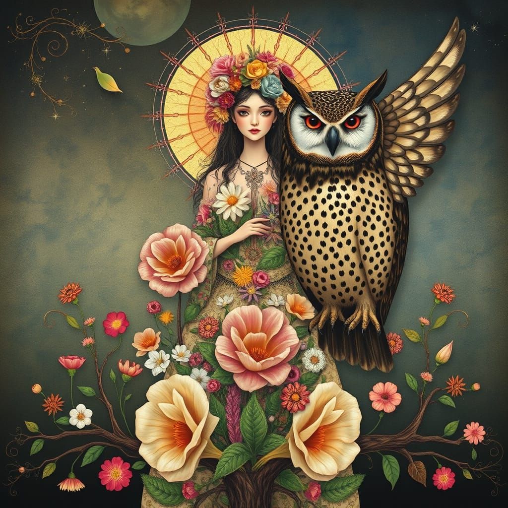 Flower Goddess Awakens in Springtime, Empowered by Light