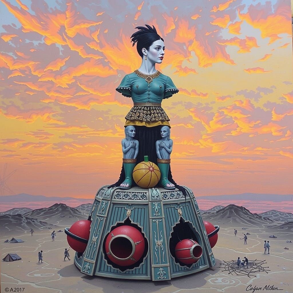 Cockatoo-Woman in the Style of Max Ernst