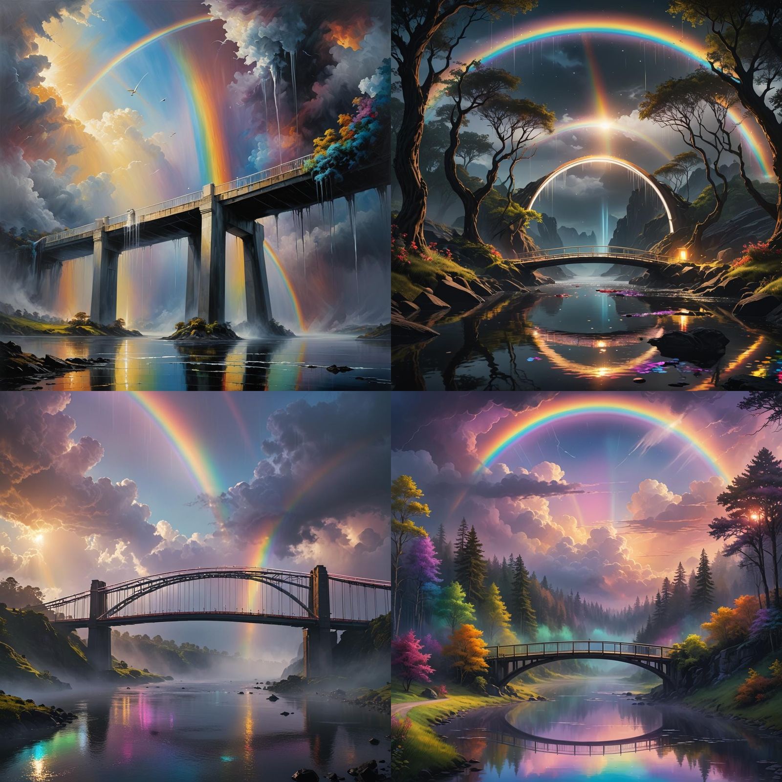 Rainbow Bridge Between Light and Darkness