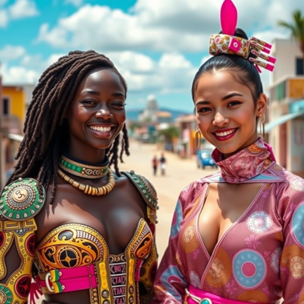 Futuristic Streetwear Fashion in Bahia, Digital Art