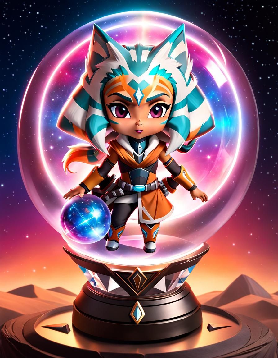Cute Chibi Ahsoka in a Crystal Ball
