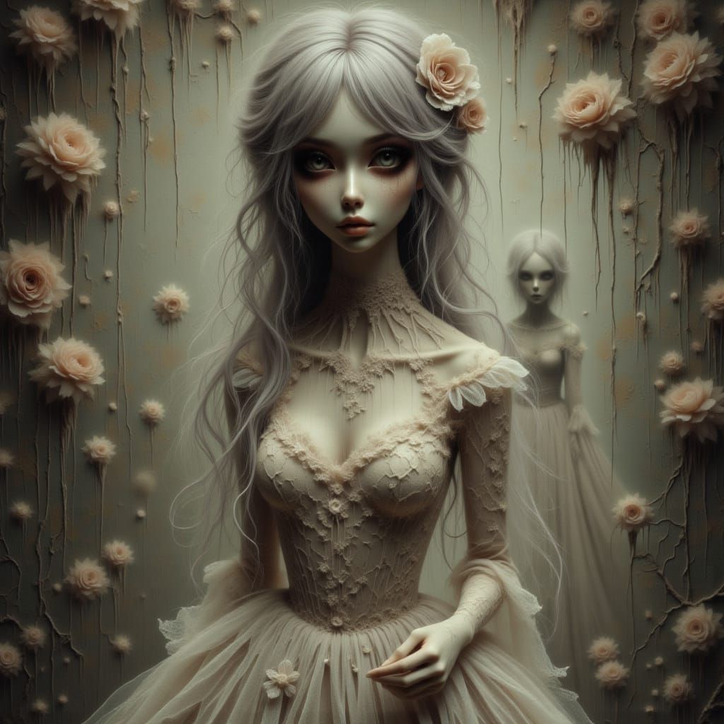 Ghost Girl in Opulent Art Deco Ballroom