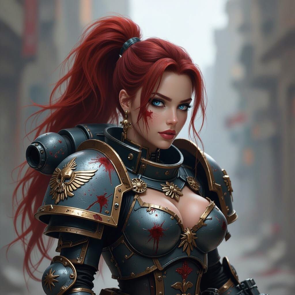 Warhammer 40k Dark Angels Space Marine, No Helmet