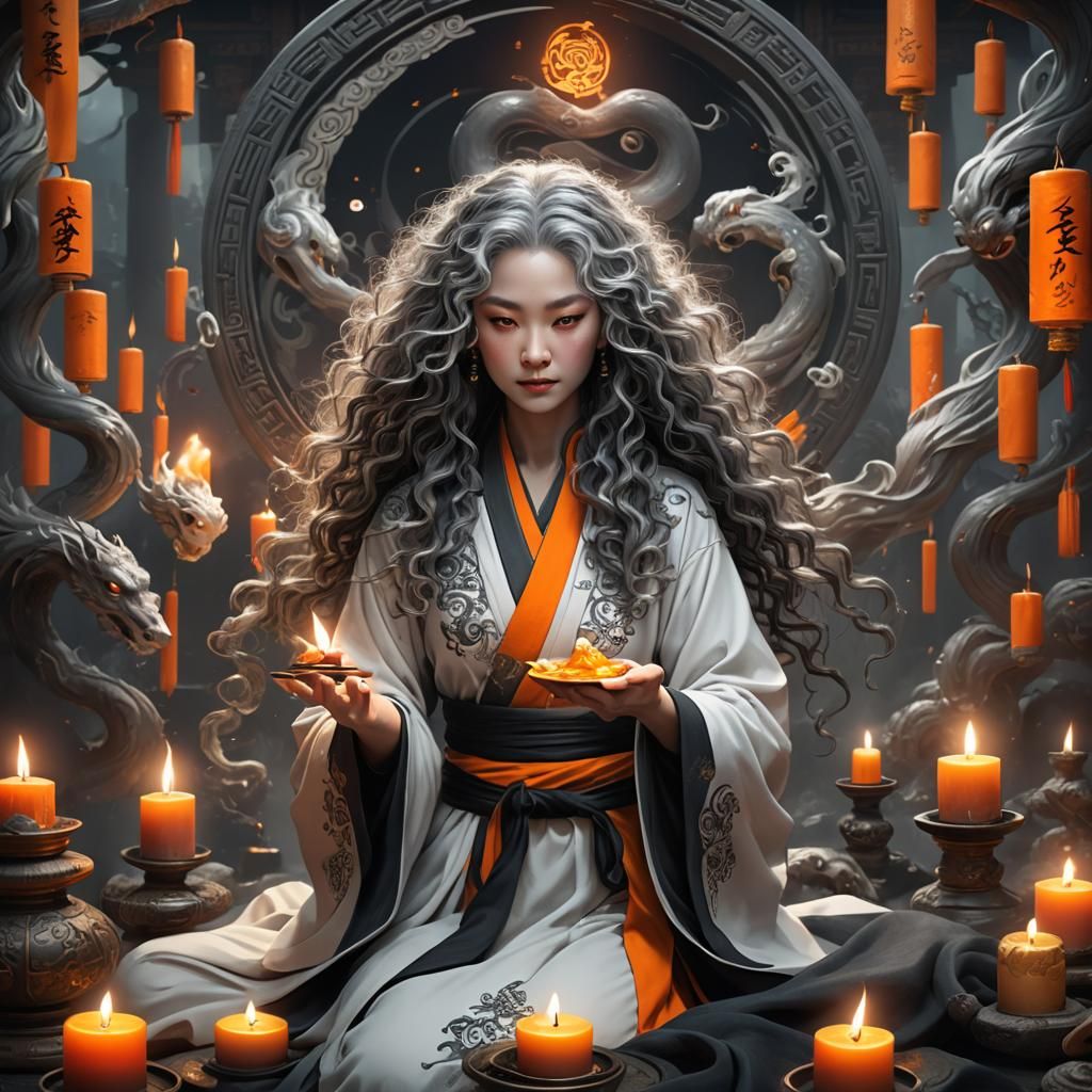Kung Fu Master in Taoist Fantasy Art