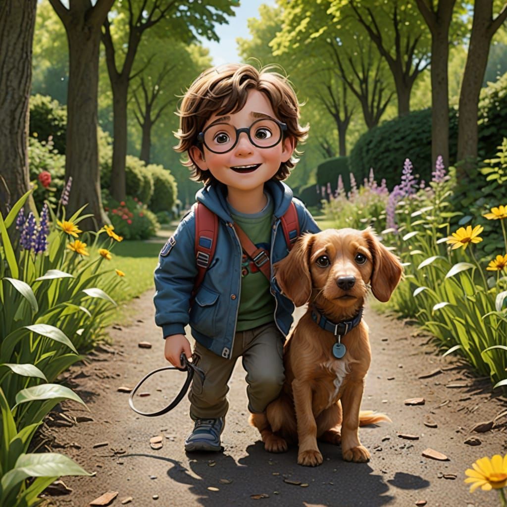 Toby the Dachshund's Flying Adventure with Friends